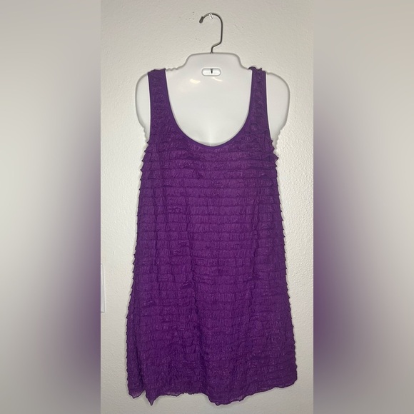 Free People Intimately Purple Crinkle Mini Dress - Picture 1 of 5